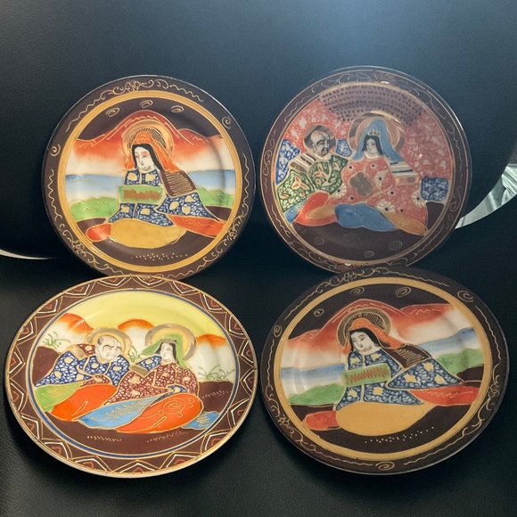 Accents Vintage Japanese Hand Painted Porcelain Takito Art Deco